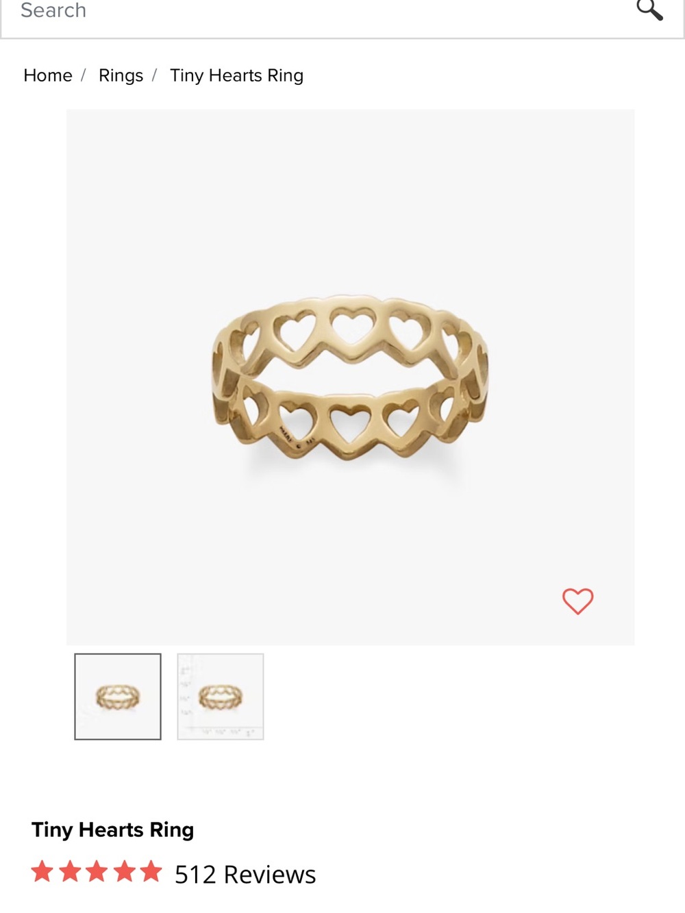 James Avery Gold Heart Openwork Ring - Picture 3 of 11